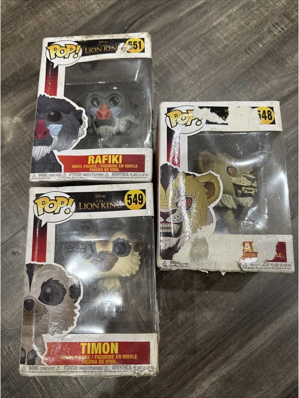 **3-LOT**  Funko Pops - Lion King Themed